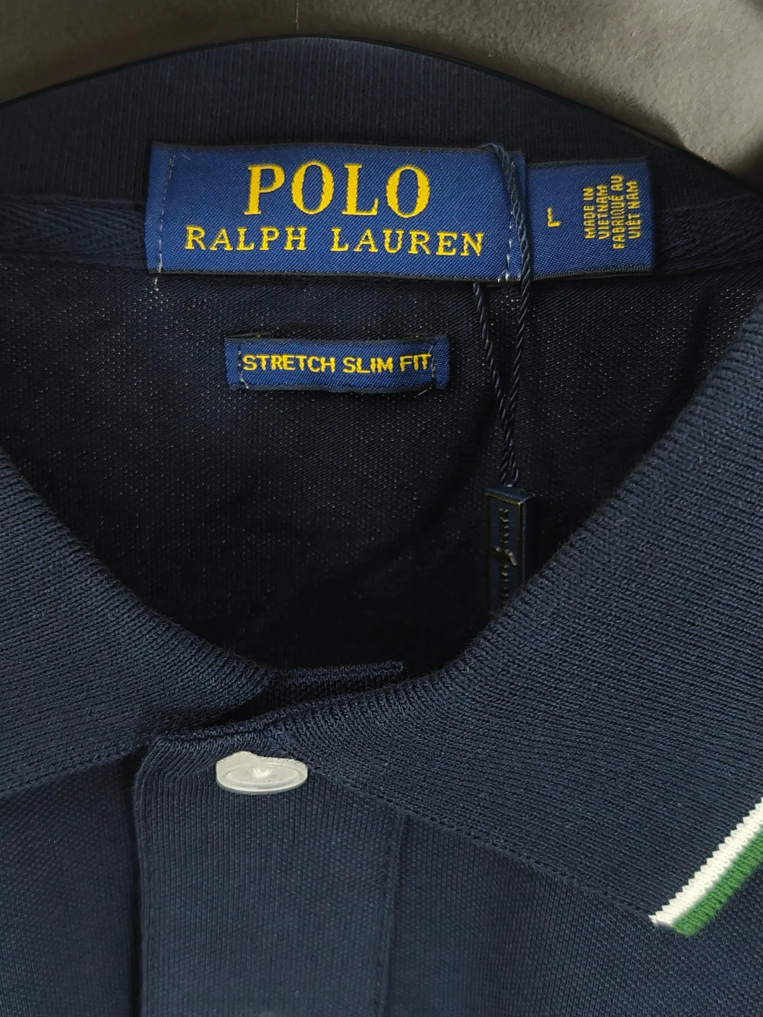 P180 Real shot quality High version Ralph Lauren embroidered polo shirt lapel short sleeves High-end quality Complete with three labels, comfortable and breathable, classic and simple, exquisite and fashionable, details show high-end quality Color: black navy blue Size: M-XXL